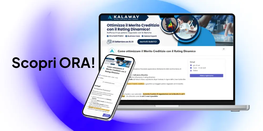 Partecipa al Webinar dedicato al Rating Dinamico e al Merito Creditizio