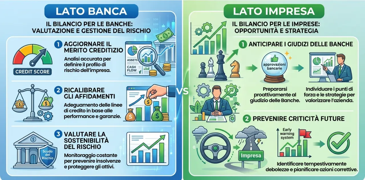 Come la banca valuta il bilancio e come l'azienda vede il bilancio
