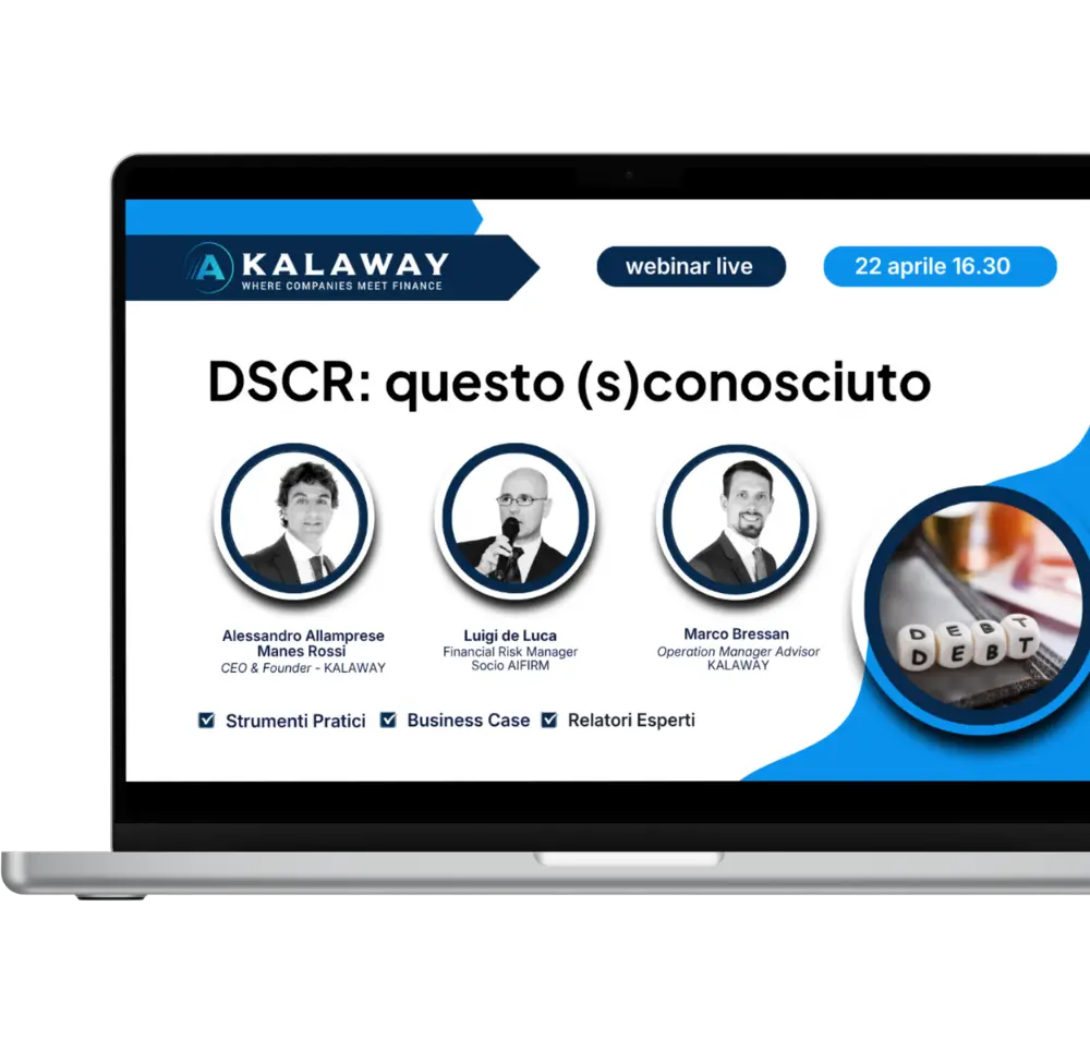 Webinar di formazione finanziaria dedicato al DSCR: Indice di Copertura del Servizio del Debito