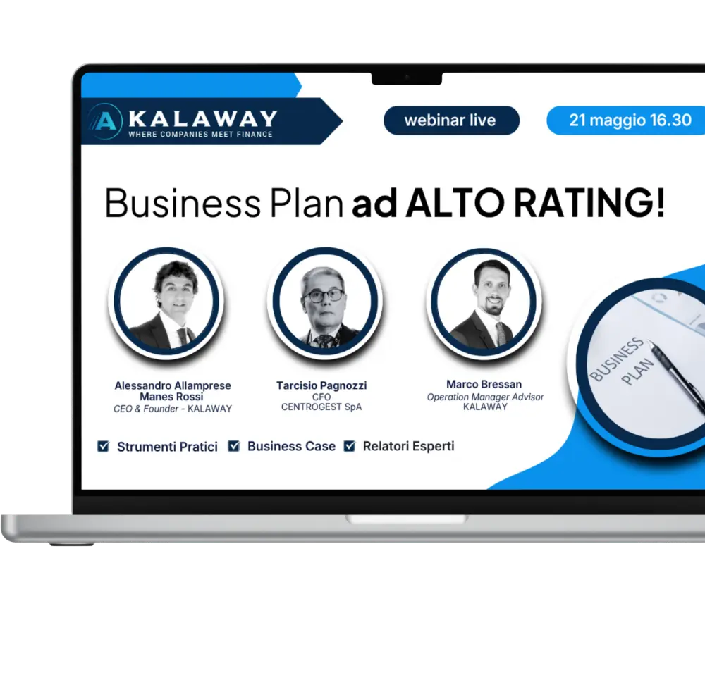 Webinar - Apprendi come costruire un Business Plan che riduce il costo del debito e velocizza l'istruttoria.