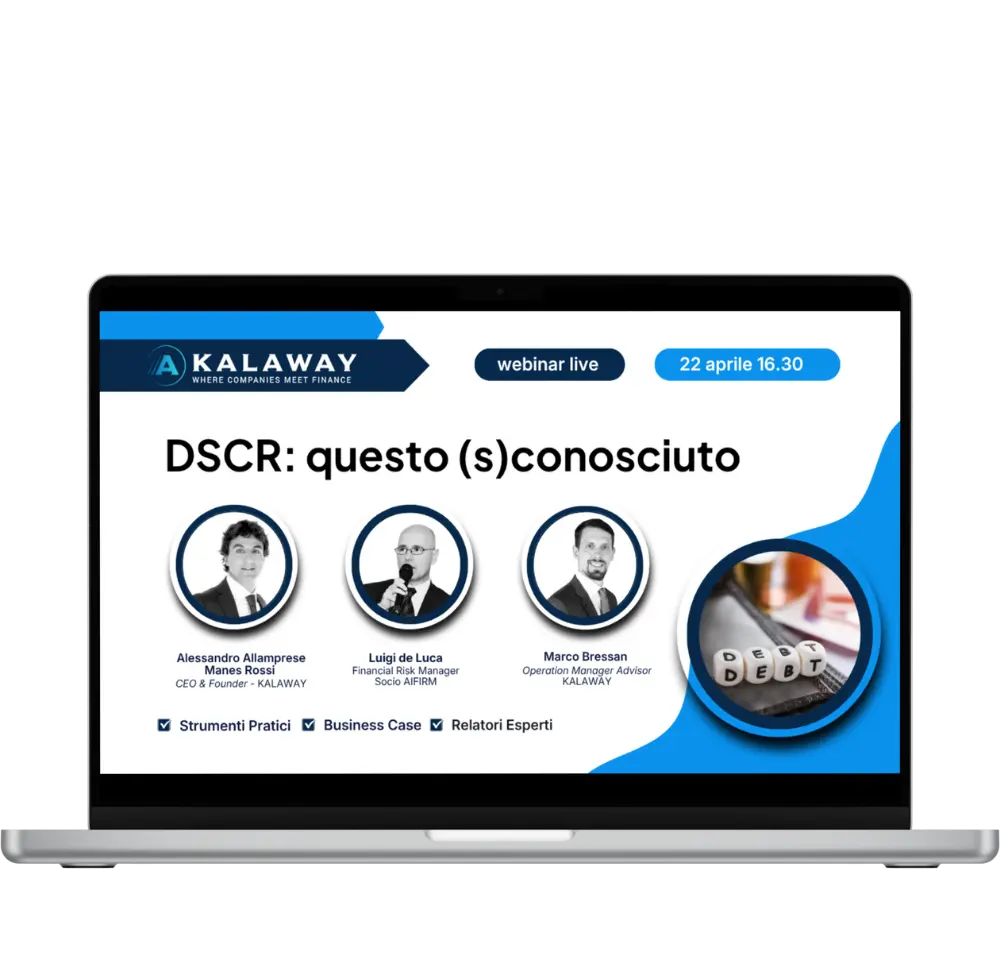 video-registrazione webinar per imparare come gestire la sostenibilità del debito grazie al DSCR